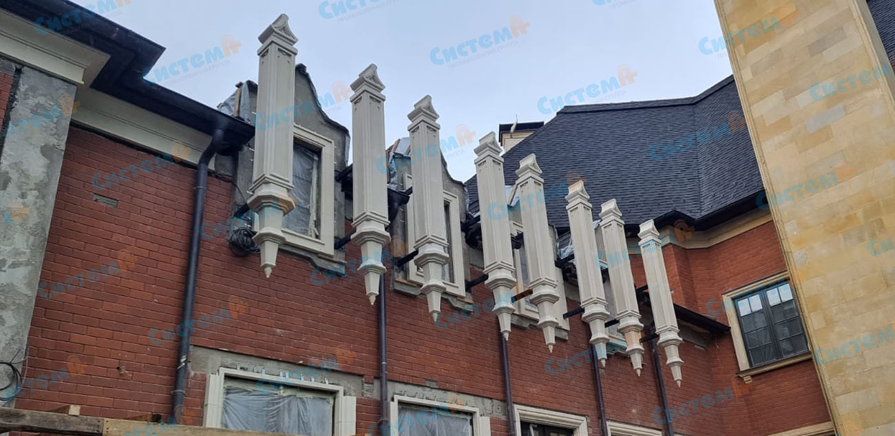 Заменили декор из керамики на лепнину из пенопласта